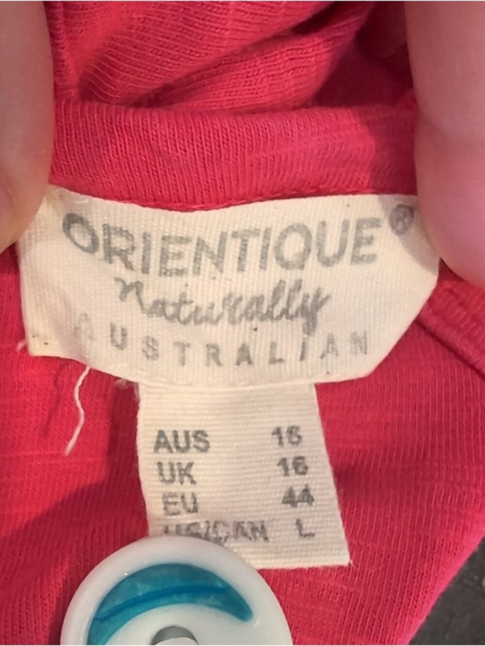 Orientique Naturally Australian Organic Cotton Short Sleeve Tee Coral Pink Large - Picture 8 of 10
